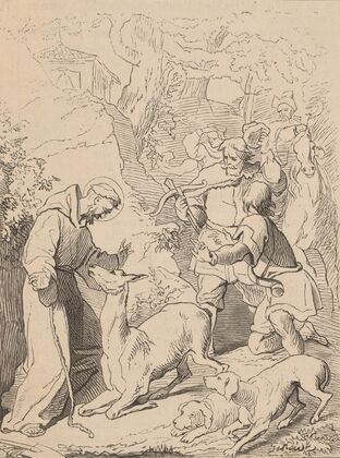 Åw. Franciszek z AsyÅ¼u (1181 lub 1182 – 1226 AsyÅ¼) – Scena z Å¼ycia Åw. Franciszka z AsyÅ¼u – Ocalenie Åani