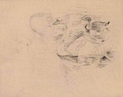 Swan and Duck, with portraits of Julie (Cygne et canard, avec portraits de Julie, or Cygne et canard, essai) — size preview