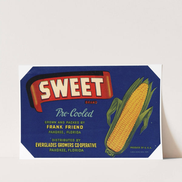 Sweet Brand Corn Label (1930-1950)