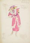 Swing It. Blanche Young. Pink dress with yellow ruffles (1934-1943)