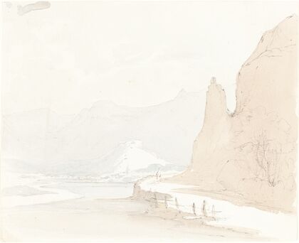 Swiss Landscape with a Village in the Distance — size preview