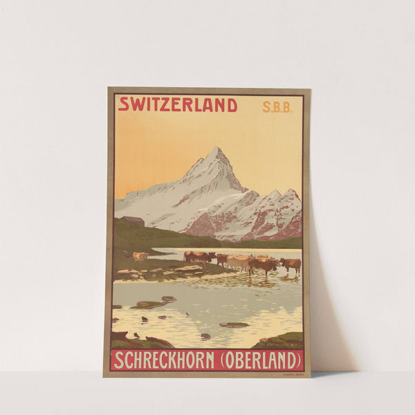 Switzerland – S.B.B. – Schreckhorn (Oberland) (1904) by Plinio Colombi