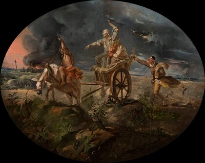 Symbolic scene – Poverty and misery come to see us