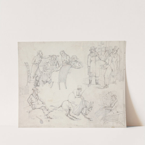 Symptoms: of Entering Quod, of a Hunting Story, of a Gig and Pair, of Wont Go, of Been in Quod some Tome (between 1818 and 1822) by Henry Thomas Alken