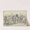 Szenen vom Pferdemarkt in Frankfurt am Main by Johann Heinrich Hasselhorst