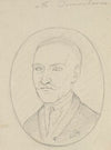 Szkic popiersia Stanisława Rysiewicza (zm. 1779), męża Klary z epitafium z kościoła Dominikanów w Krakowie
