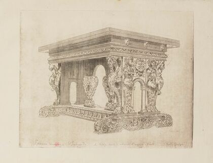 Table de noyer, France 16e siècle, collection Spitzer (1882) — size preview