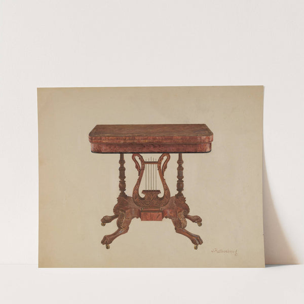 Table (Lyre Pedestal) by Joseph Rothenberg