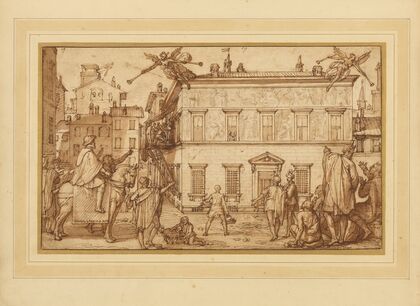 Taddeo Decorating the Façade of the Palazzo Mattei