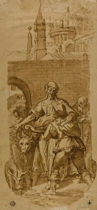 Taddeo Zuccaro at the Entrance to Rome, Greeted by Servitude, Hardship, and Toil