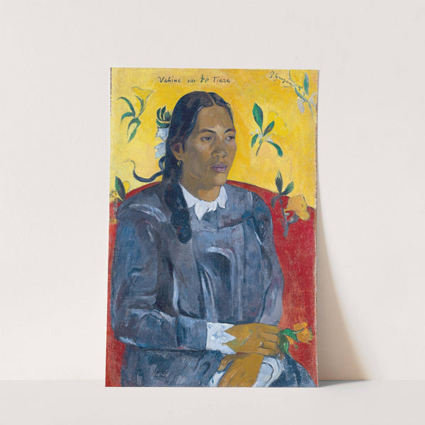 Tahitian Woman with a Flower by Paul Gauguin