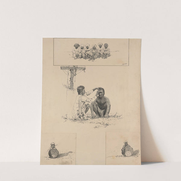 Tailpiece [Group of 6 seated] (1882-1886) by Milton J. Burns