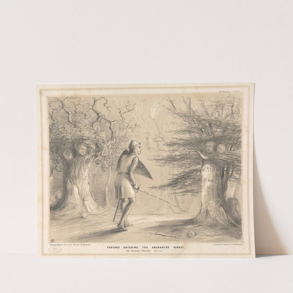 Tancred Entering the Enchanted Forest, Vide &#039;Jerusalem Delivered&#039;-Canto XIII by John Doyle