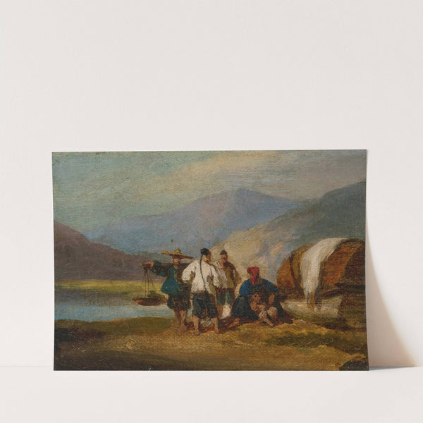 Tanka boatpeople and a vendor on the coast at Macau by George Chinnery
