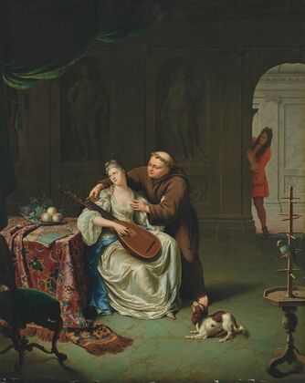 Tartuffe et Ãlmire supris par Damis, fils d’Orgon