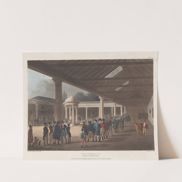 Tattersall’s, Horse Repository, Hyde Park Corner. (1809) by Thomas Rowlandson