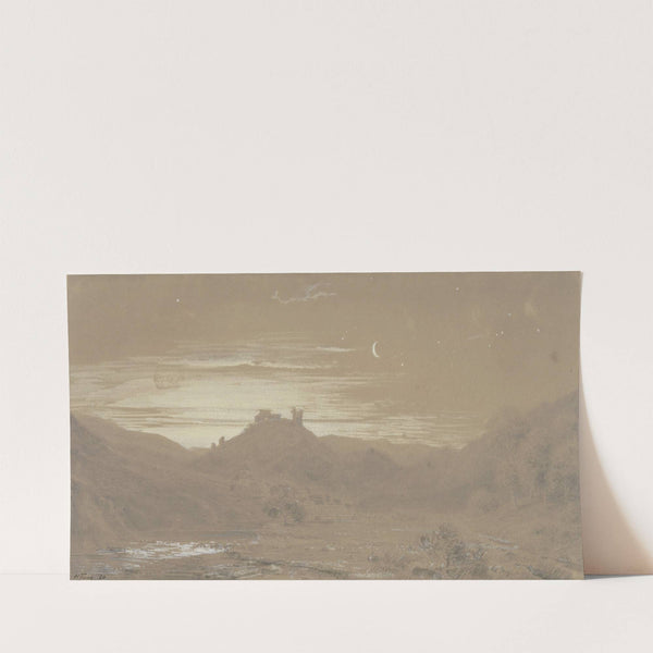 Taunuslandschaft bei Morgendämmerung (1850) by Heinrich Funk