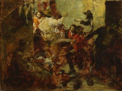 Tavern in Rome, sketch