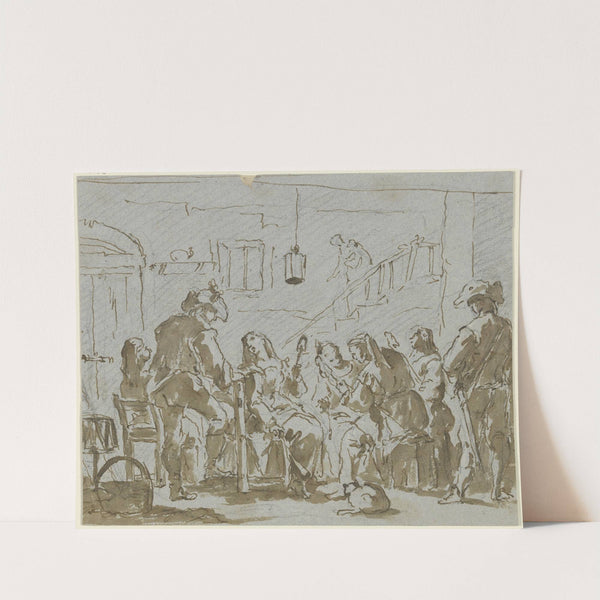 Tavern scene by Gaspare Diziani