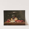 Tazza, citron et fruits de mer sur un entablement by Theodoor Smits