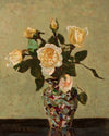 Tea roses and flower-vase from Murano (1933)