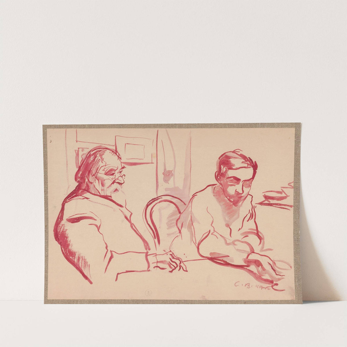 Teacher P.K.Veresov and Lev N. Sklifosovsky (1919) by Zygmunt Waliszewski