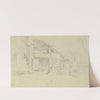 Teilansicht eines Bauernhauses mit vorgebautem Stall by Anton Burger