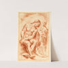Tekening van Christus op de steen met engel by Cornelis Pronk