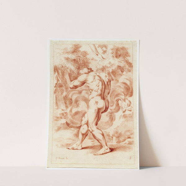 Tekening van Kain bij zijn offertafel by Cornelis Pronk