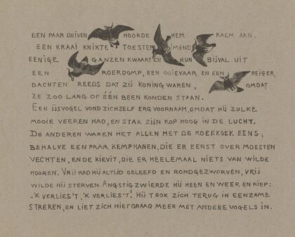 Tekstblad met kieviten.