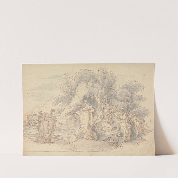 Telemachus and Mentor Landing on the Island of Calypso by Edward Francis Burney