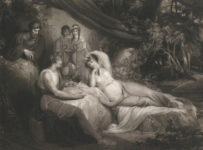 Telemachus relating his Adventures to Calypso (1810)