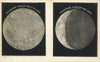 Telescopic view of the full Moon. Telescopic view of the Moon past the last quadrature.