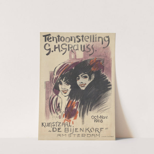 Tentoonstelling G.H. Grauss. Kunstzaal ‘De Bijenkorf’ Amsterdam (1918) by Geert Grauss