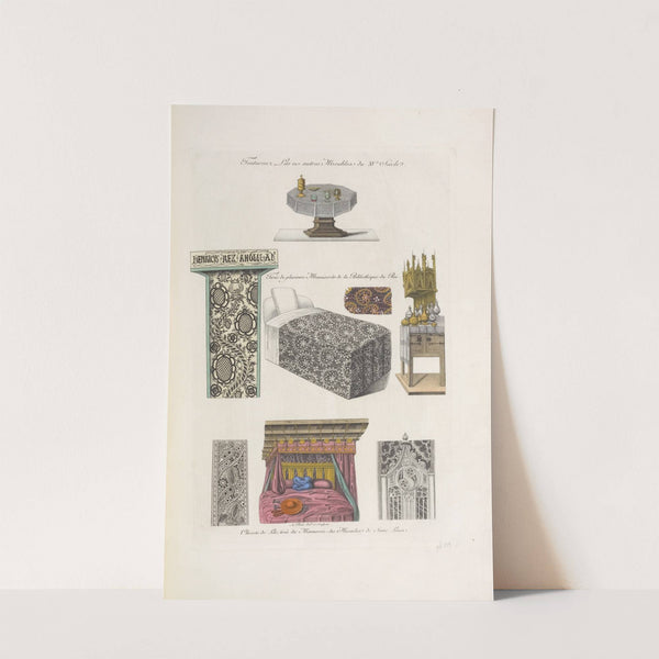 Tentures, lits et autres meubles du XVe. siècle. Tirés de plusieurs manuscrits de la bibliothèque du roi by Nicolas Xavier Willemin