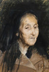 Tête de femme agée