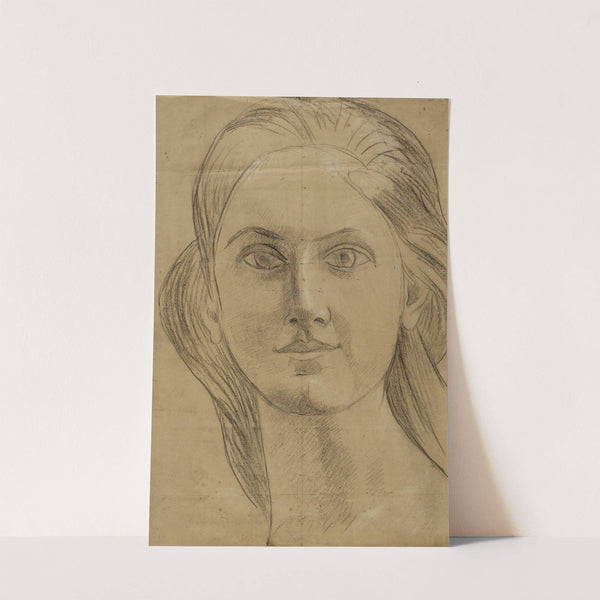 Tête de femme aux cheveux longs by Arthur-Joseph Gueniot