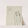 Tête de femme et 2 femmes en pied (1862-1872) by Anaïs Colin-Toudouze