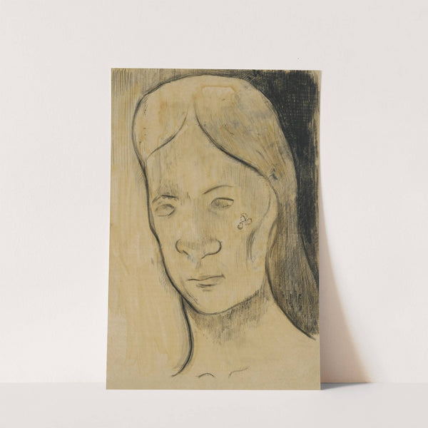 Tête d&#039;une Femme Tahitienne by Paul Gauguin