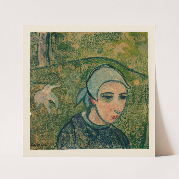 Tête d’une jeune bretonne (1892) by Emile Bernard