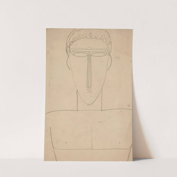 Tête et buste d’homme de face (1912-1913) by Amedeo Modigliani