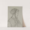 Tête féminine avec coiffe fleurie nouée sous le menton (1867) by Anaïs Colin-Toudouze