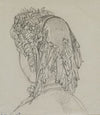 Tête féminine de dos avec coiffe de dentelle (1867)