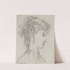 Tête féminine de profil avec coiffe fleurie (1862-1872) by Anaïs Colin-Toudouze