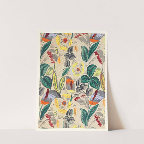 Textile Design- Tropical Flowers II by Anonymous