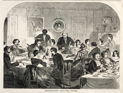 Thanksgiving Day – The Dinner (1858)