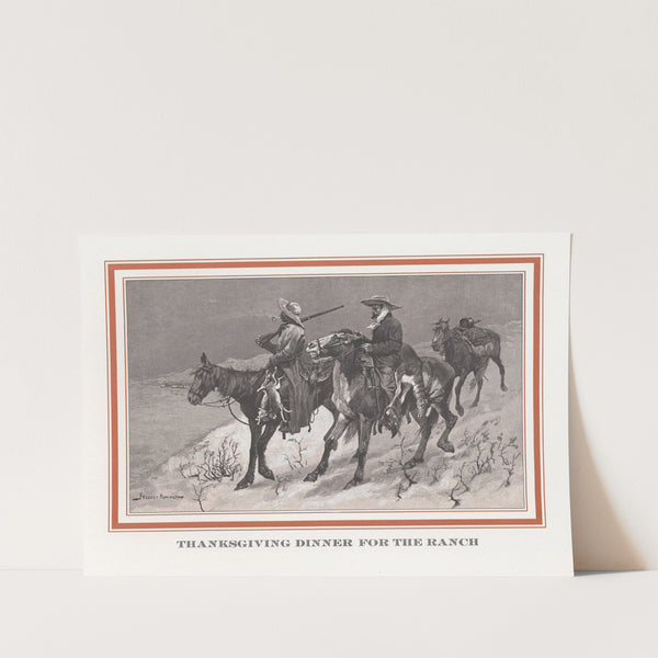 Thanksgiving dinner for the ranch by Frederic Remington
