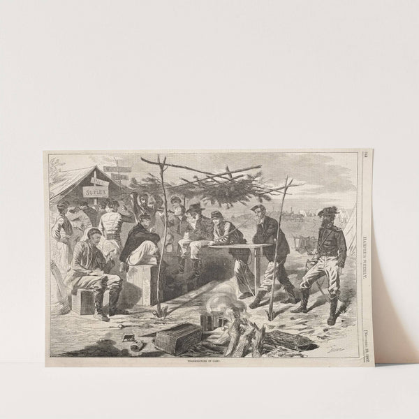 Thanksgiving in Camp (1862) by Winslow Homer