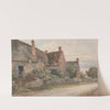 Thatched Cottage with Barn Adjoining by John Fulleylove