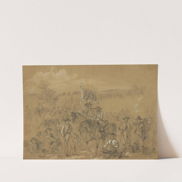 The 1st Virginia Cavalry at a halt by Alfred Rudolph Waud